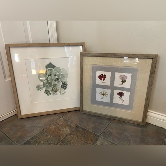 Floral Glass Framed Picture Wall Decor Set - Picture 4 of 4